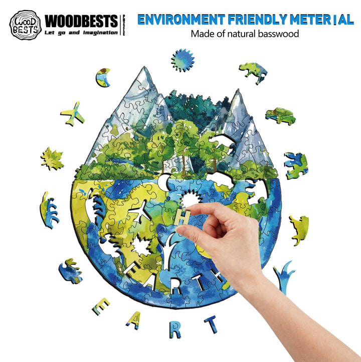 "Only One Earth" Environmental Friendly Jigsaw Puzzle