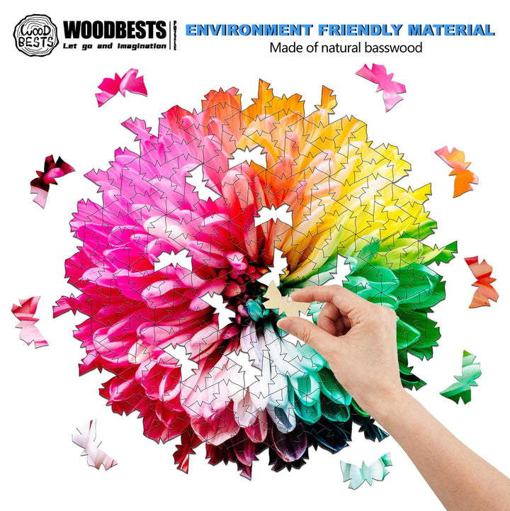 Blooming Flowers Wooden Jigsaw Puzzle
