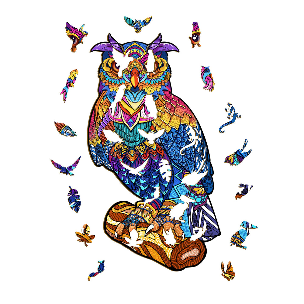Stately Owl Wooden Jigsaw Puzzle