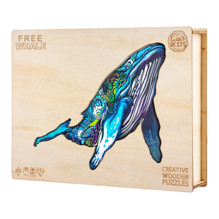 Free Whale Wooden Jigsaw Puzzle