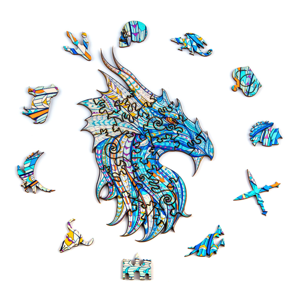 Warrior Dragon Wooden Jigsaw Puzzle