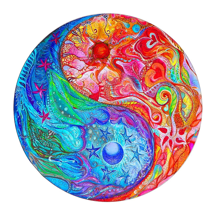 Yin Yang Mandala-2 Wooden Jigsaw Puzzle