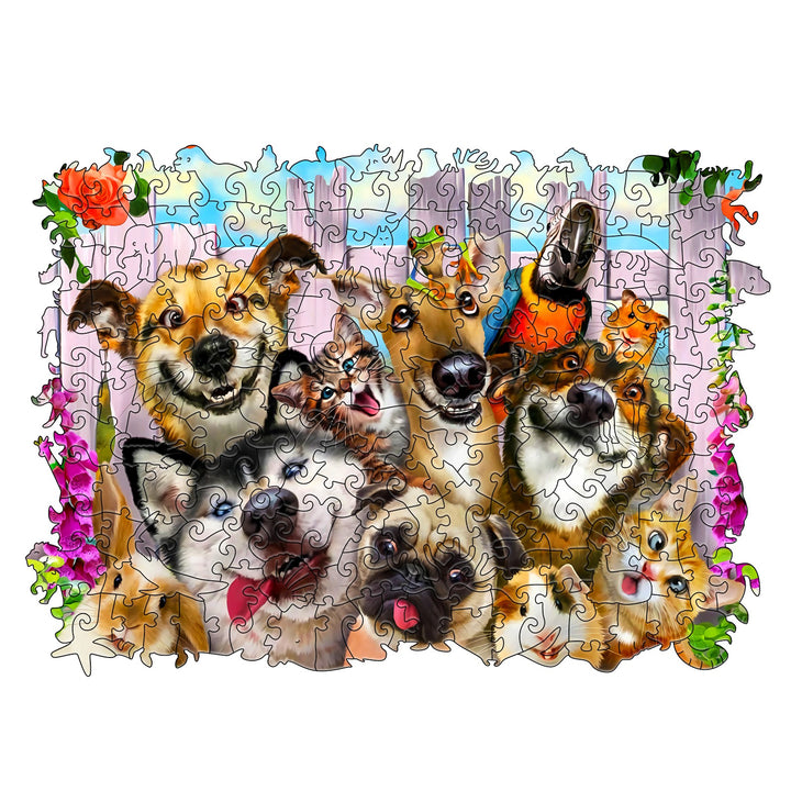 Paw-some Friends Wooden Jigsaw Puzzle