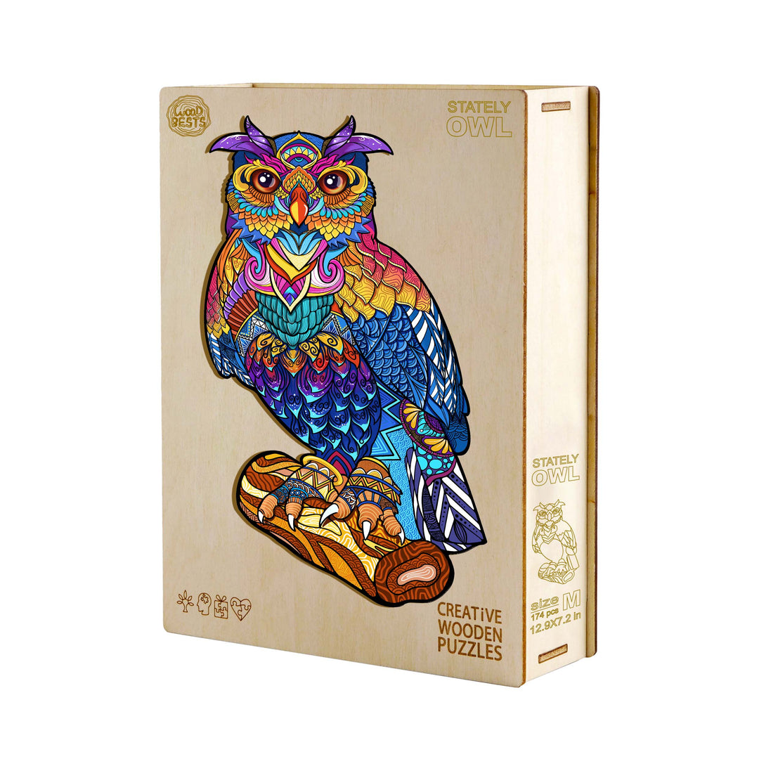 Stately Owl Wooden Jigsaw Puzzle