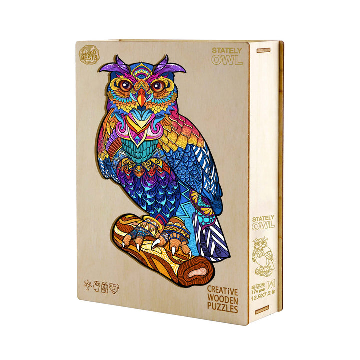 Stately Owl Wooden Jigsaw Puzzle