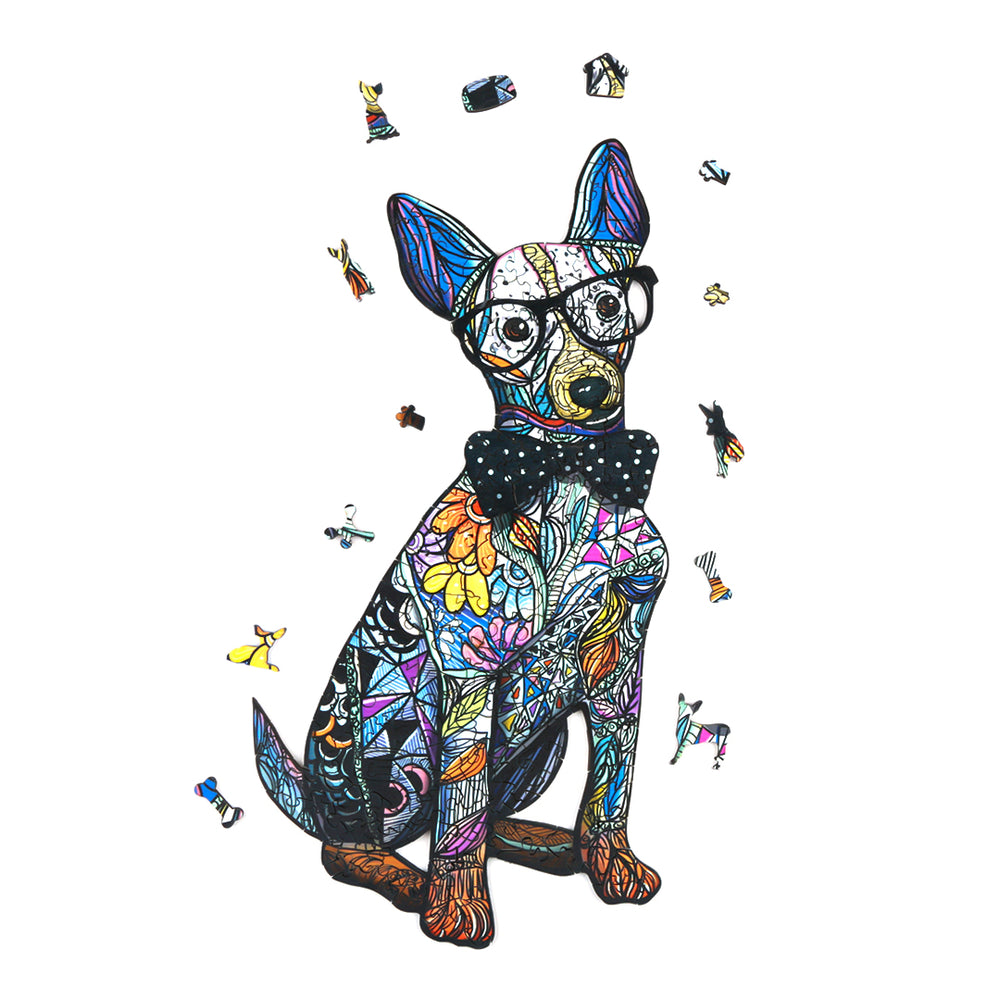 Gentlemen Dog Wooden Jigsaw Puzzle