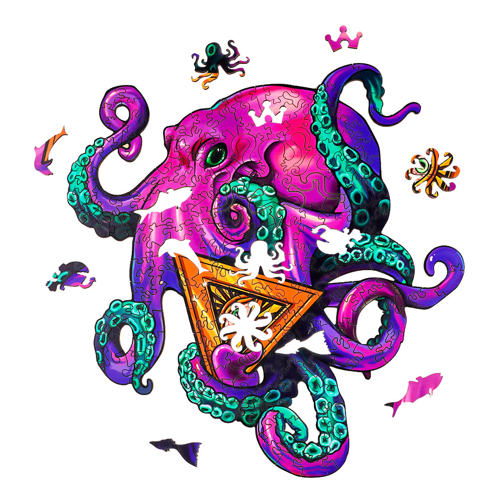 Octopus Xiaohachi Wooden Jigsaw Puzzle