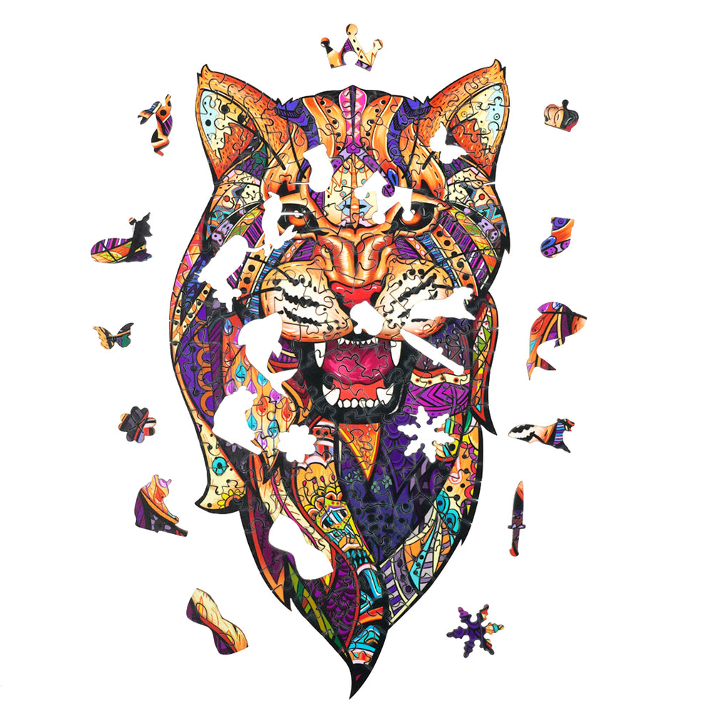 Vigilant Leopard Wooden Jigsaw Puzzle