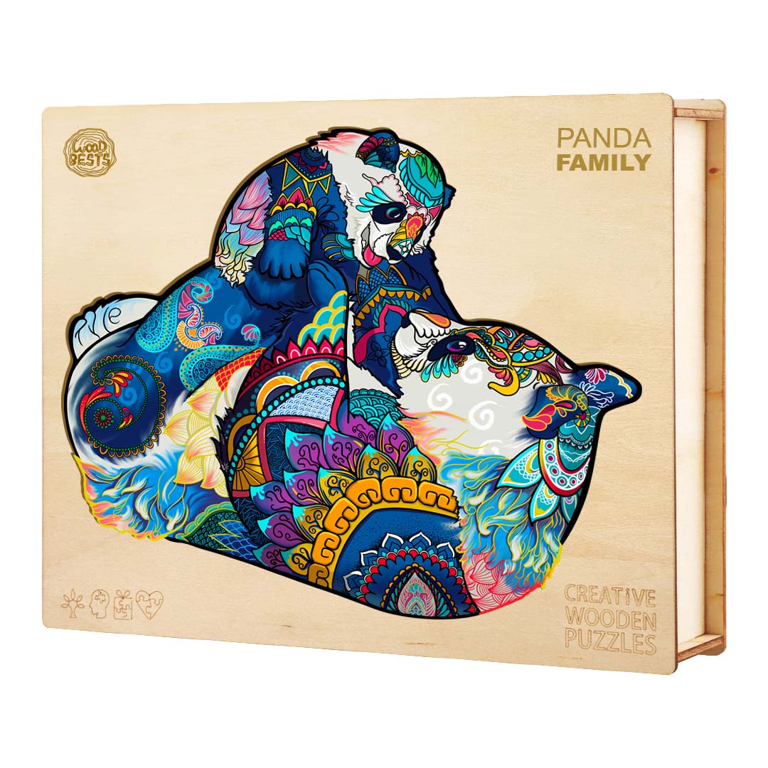 Panda Family Wooden Jigsaw Puzzle