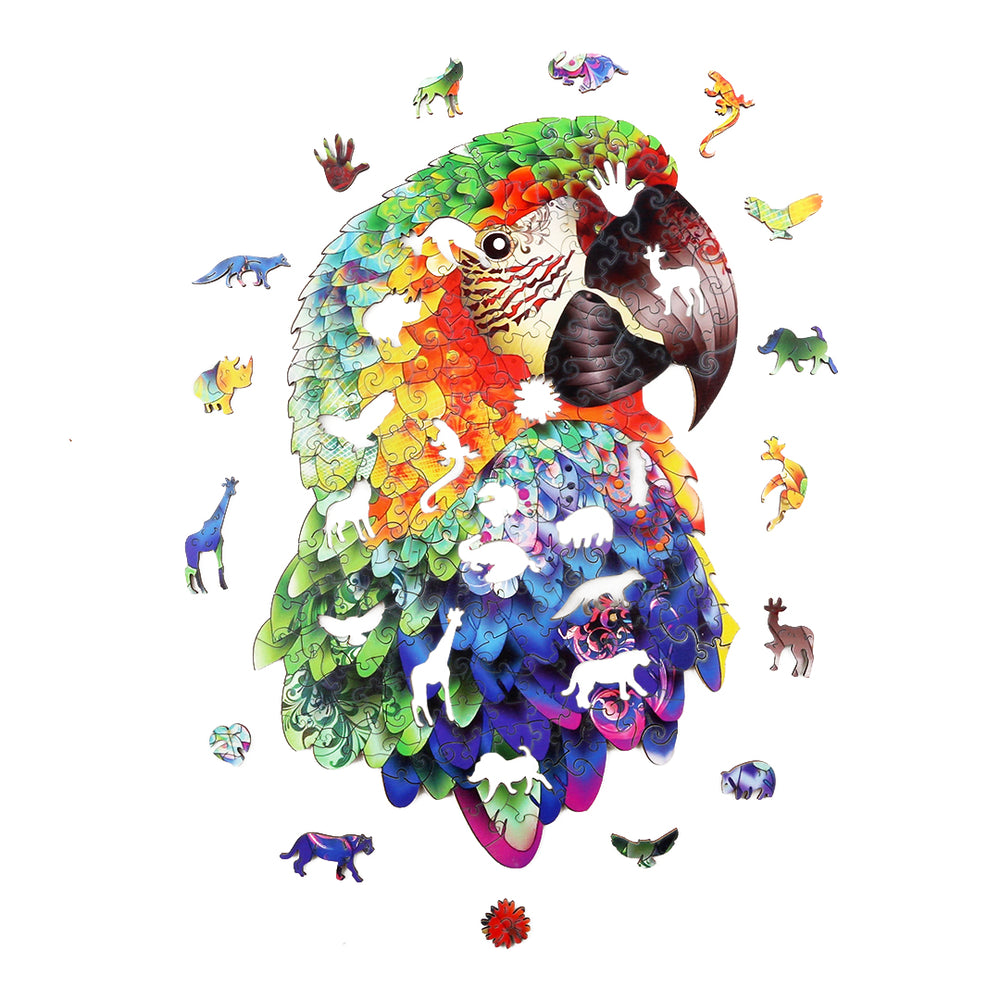 Proud Parrot Wooden Jigsaw Puzzle