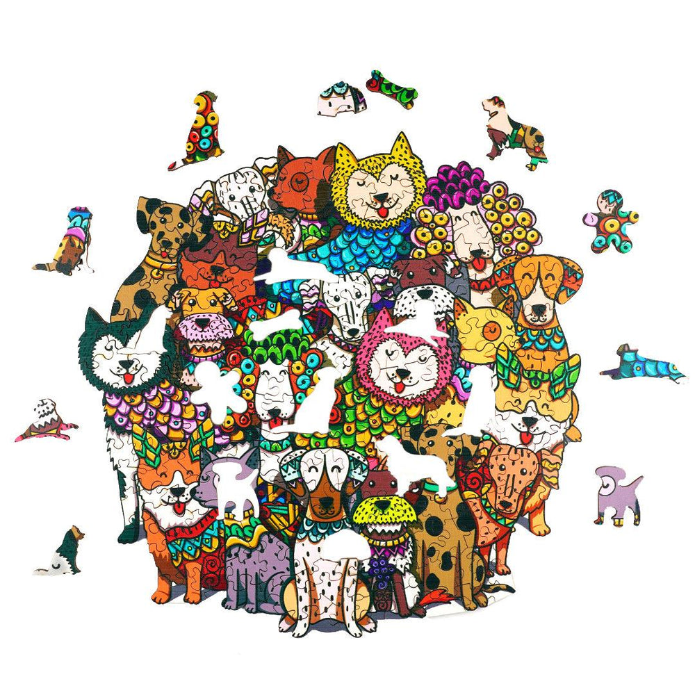 Rich Dog Wooden Jigsaw Puzzle