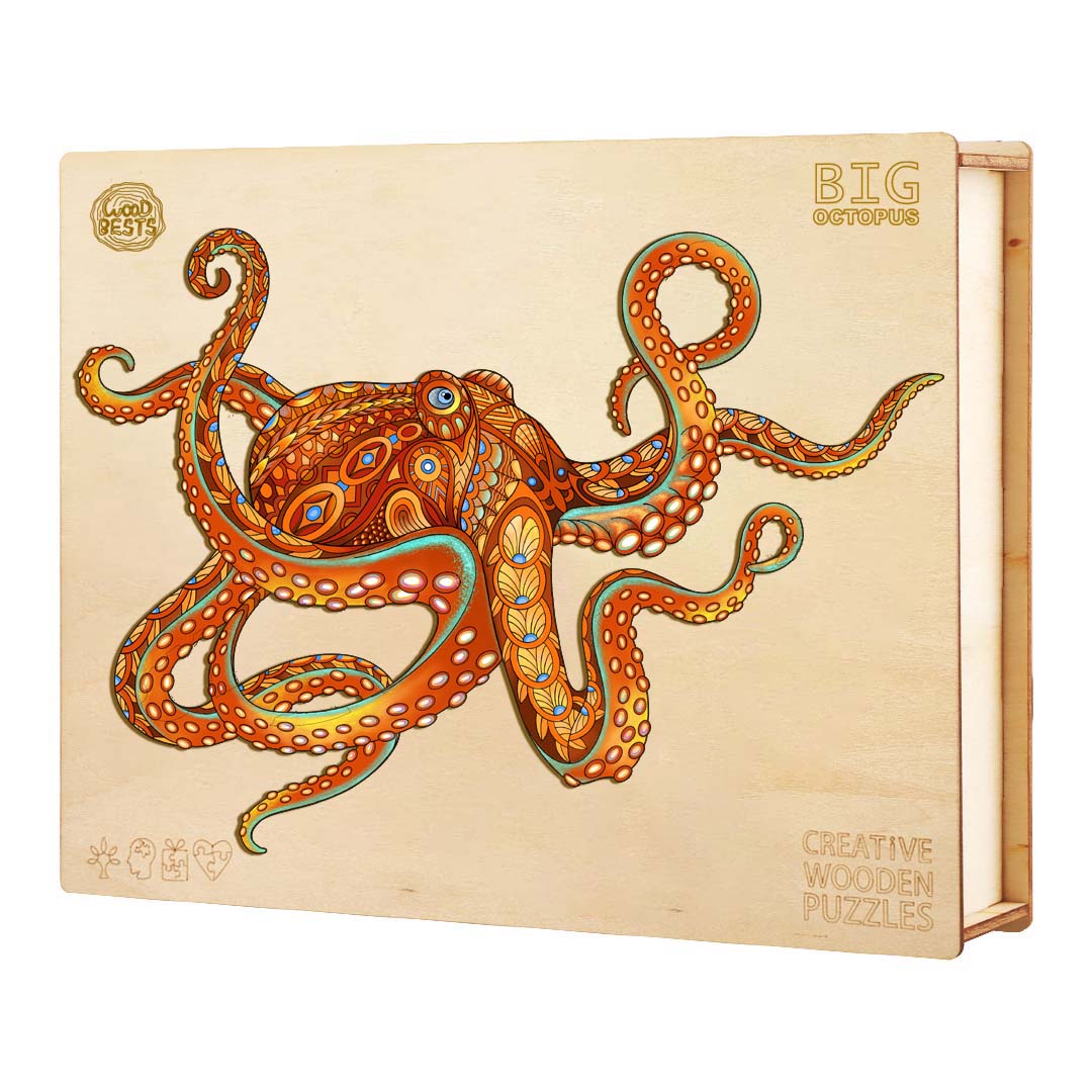 Big Octopus Wooden Jigsaw Puzzle