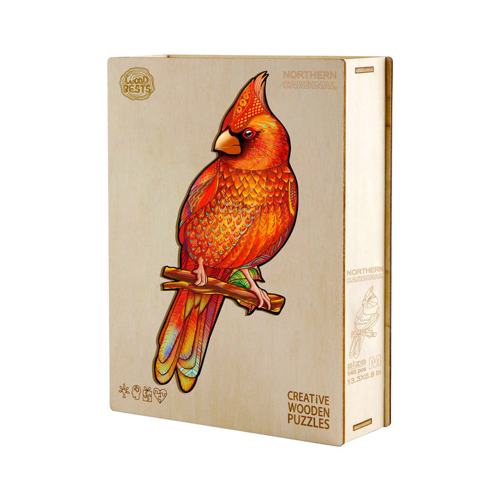 Northern Cardinal Wooden Jigsaw Puzzle