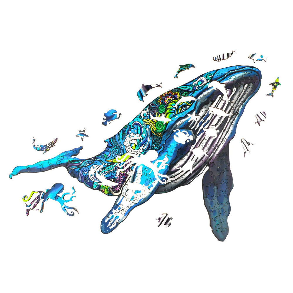 Free Whale Wooden Jigsaw Puzzle