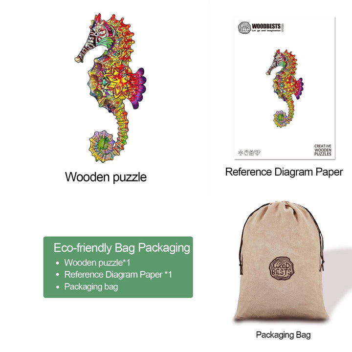 Brilliant Sea Horse Wooden Jigsaw Puzzle