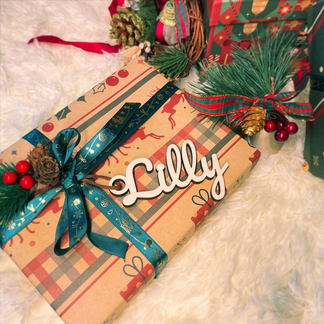 Gift Name Wood Tags Personalized Birthday Festival Gift Tags