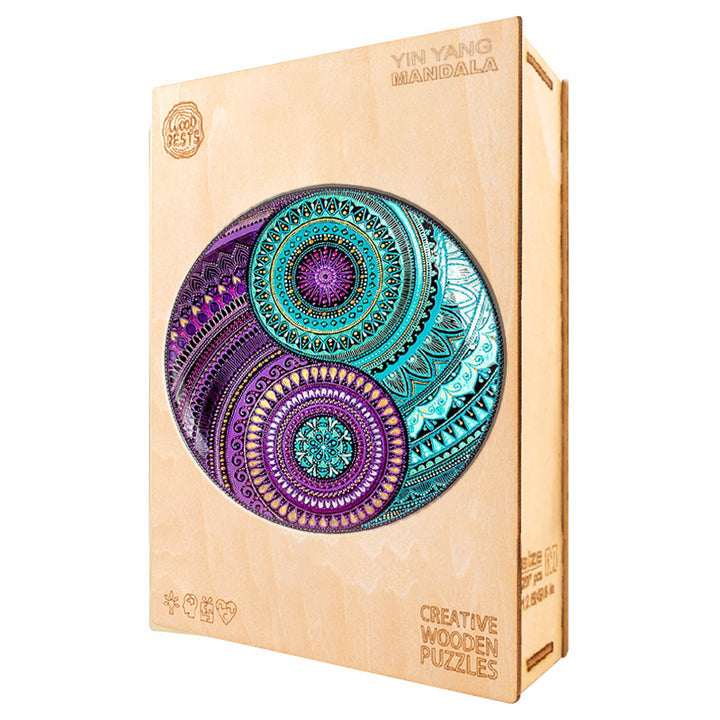 Yin Yang Mandala Wooden Jigsaw Puzzle