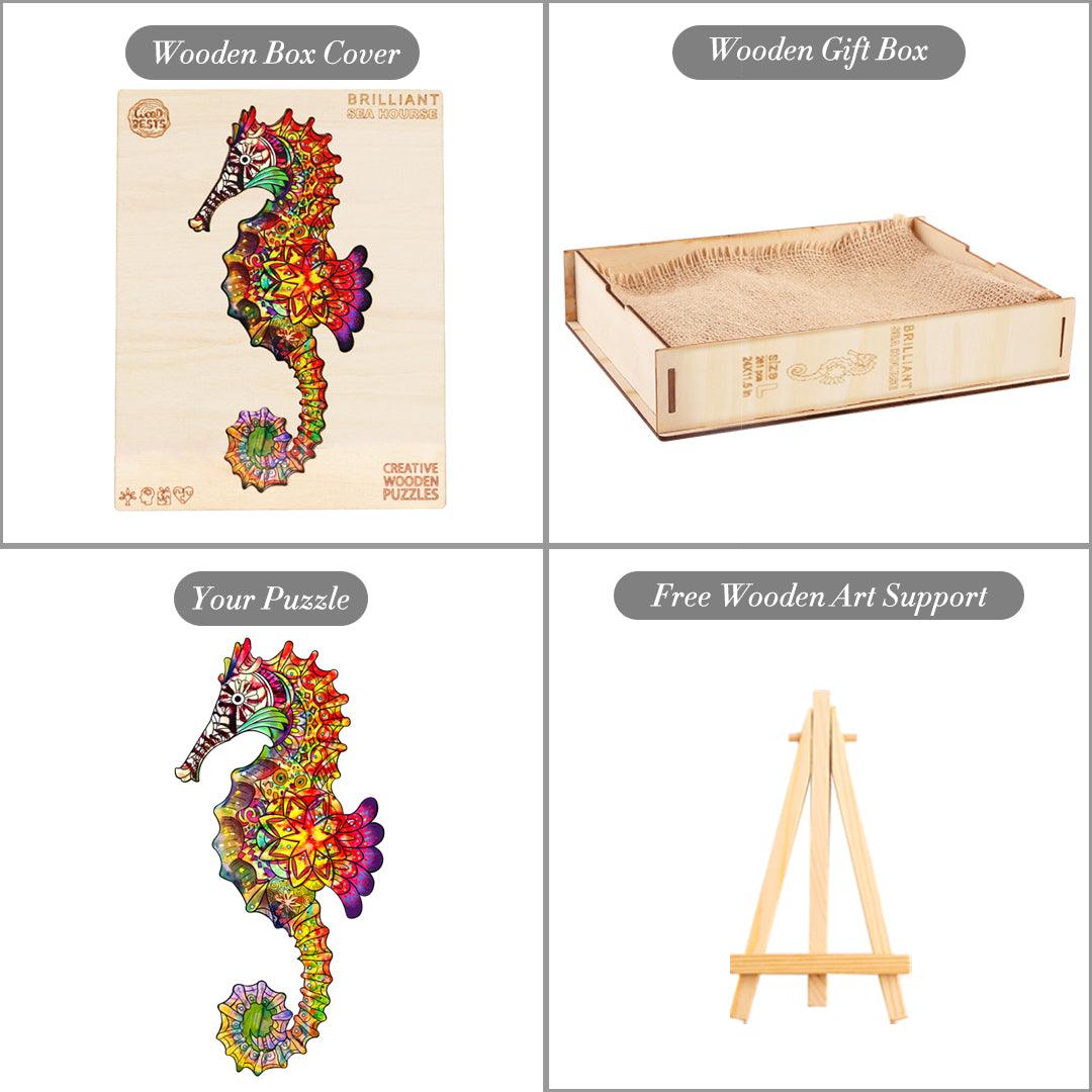 Brilliant Sea Horse Wooden Jigsaw Puzzle