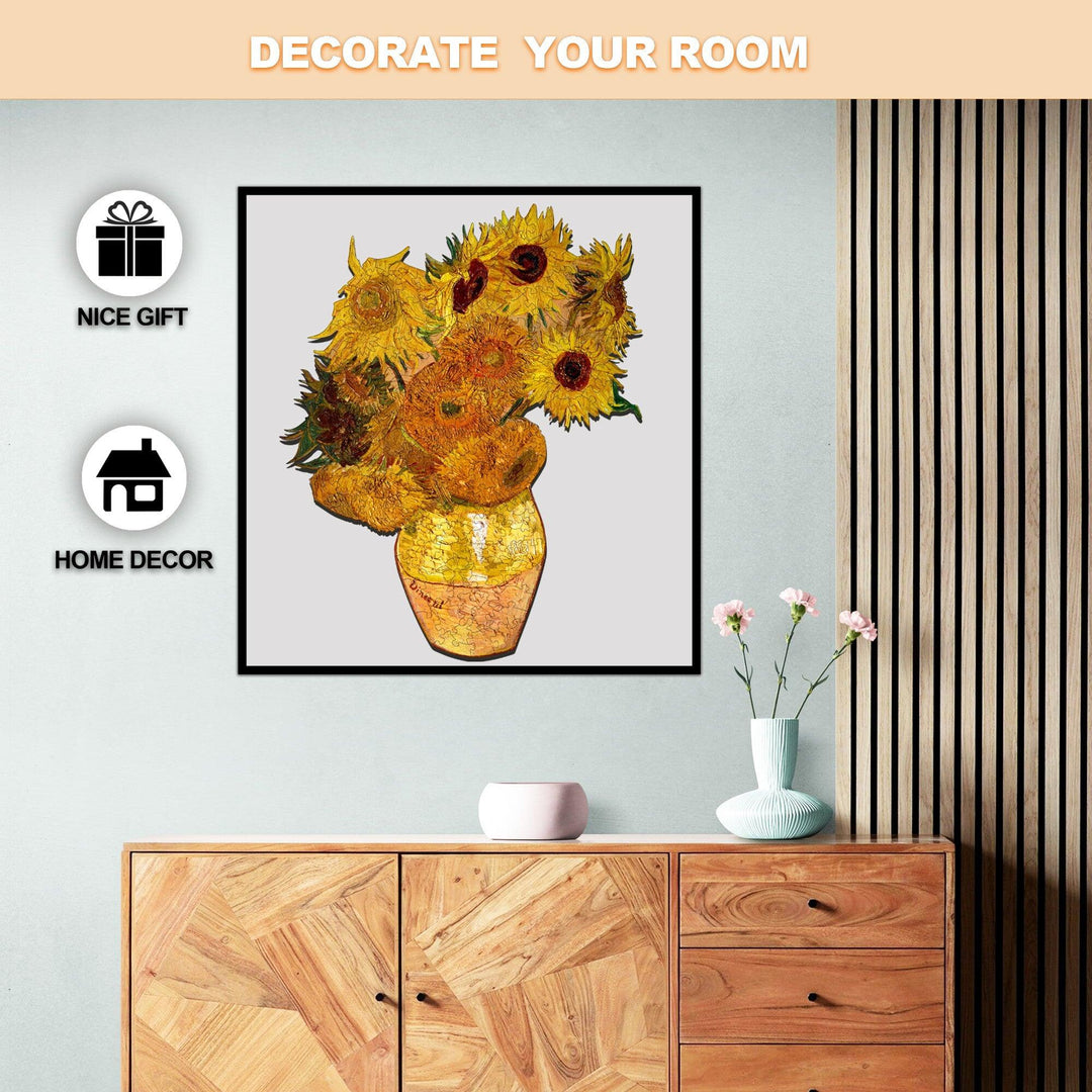 Vincent's Sunflowers Wooden Jigsaw Puzzle