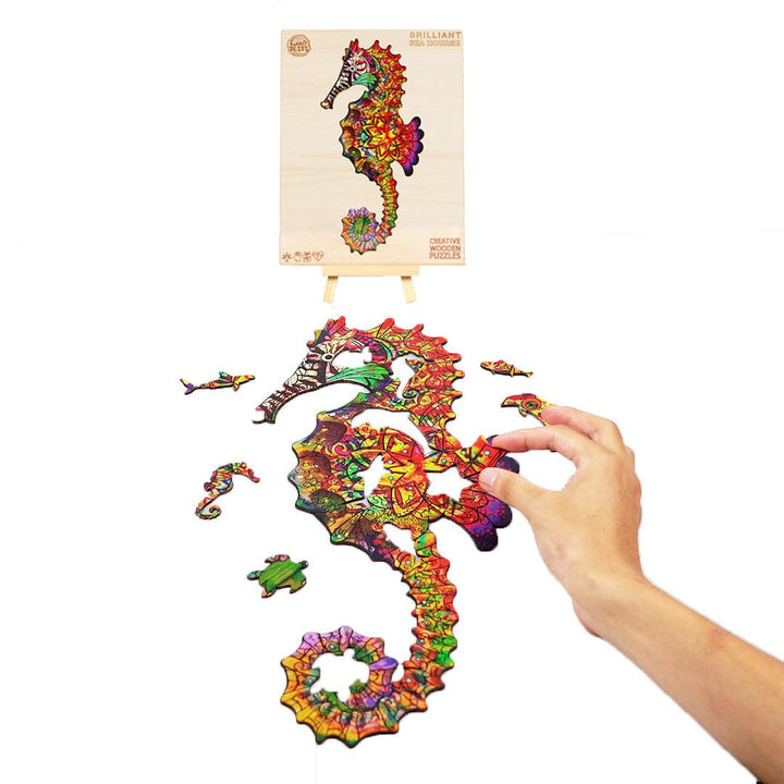 Brilliant Sea Horse Wooden Jigsaw Puzzle