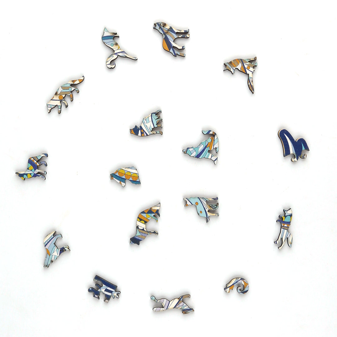 Howling Wolf Wooden Jigsaw Puzzle