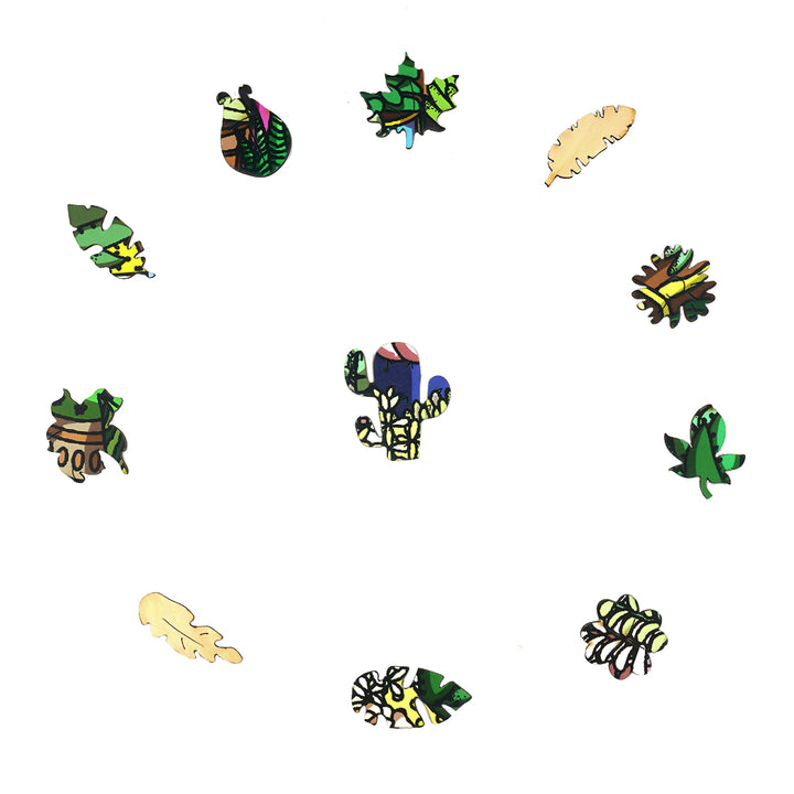 Succulent Plant Wooden Jigsaw Puzzle