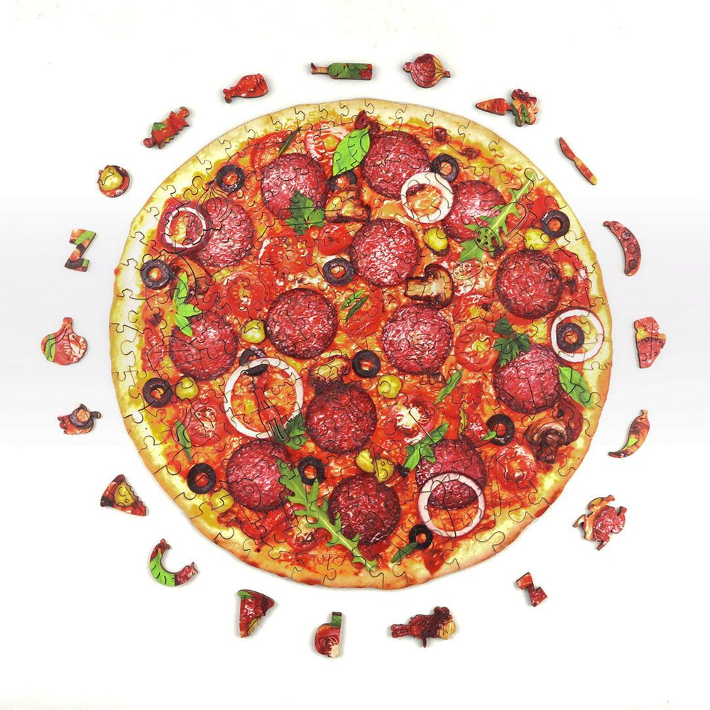 Sausage Pizza Wooden Jigsaw Puzzle