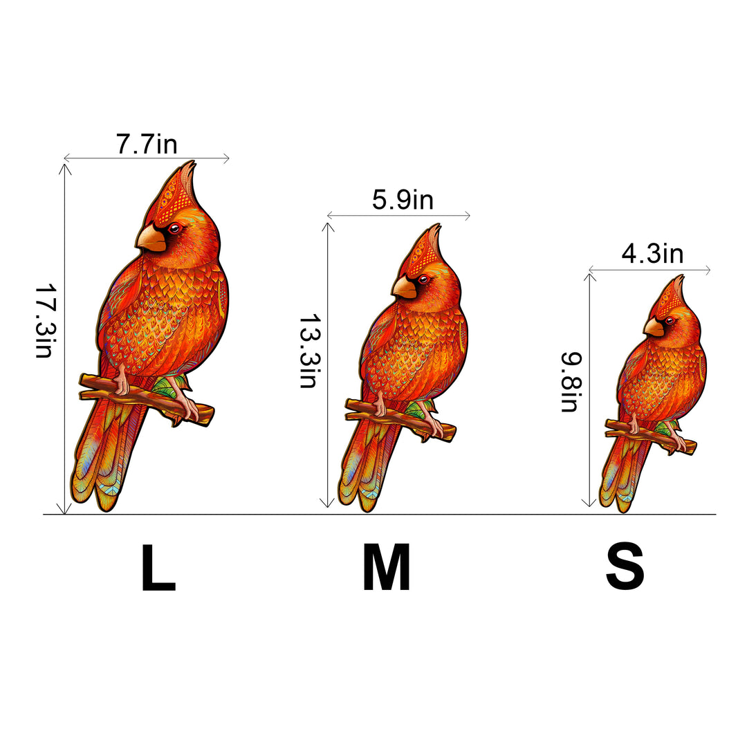Northern Cardinal Wooden Jigsaw Puzzle