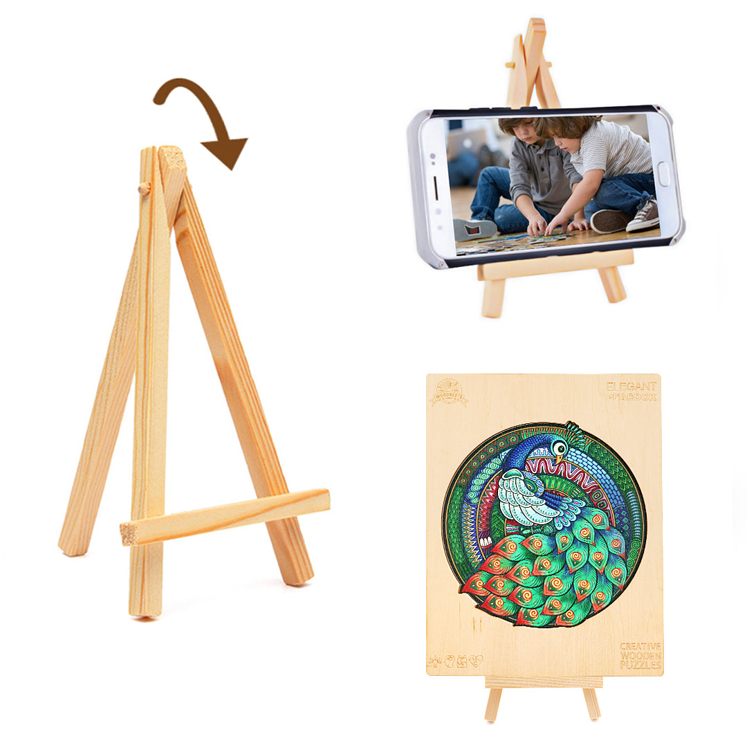 Elegant Peacock Wooden Jigsaw Puzzle