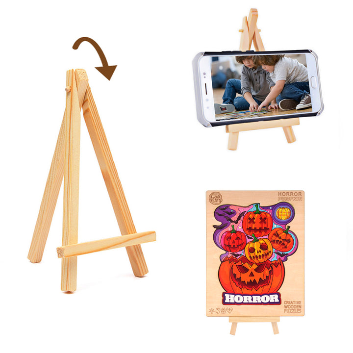 Horror Pumpkin Wooden Jigsaw Puzzle