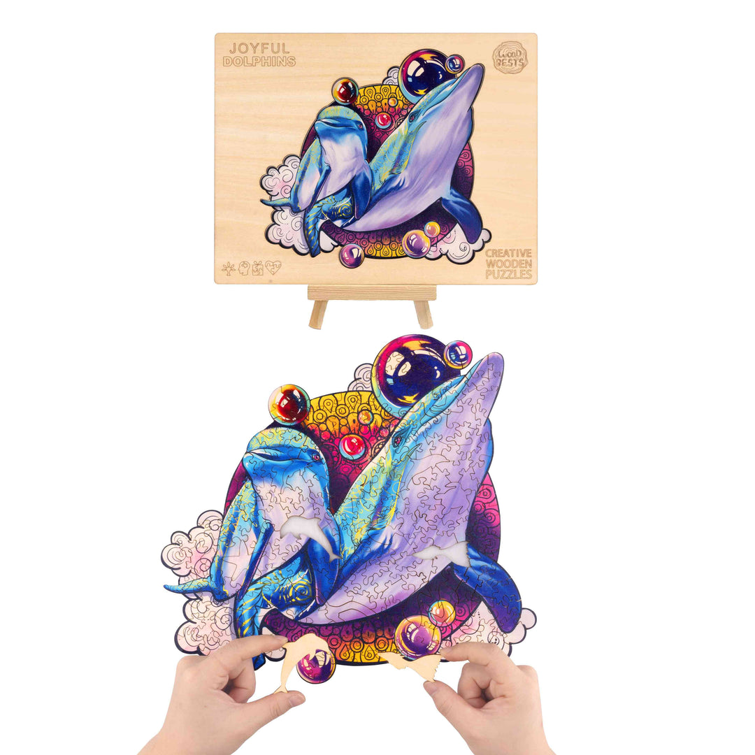 Joyful Dolphin Wooden Jigsaw Puzzle