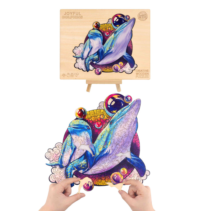 Joyful Dolphin Wooden Jigsaw Puzzle