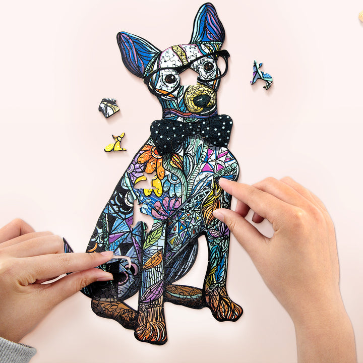 Gentlemen Dog Wooden Jigsaw Puzzle