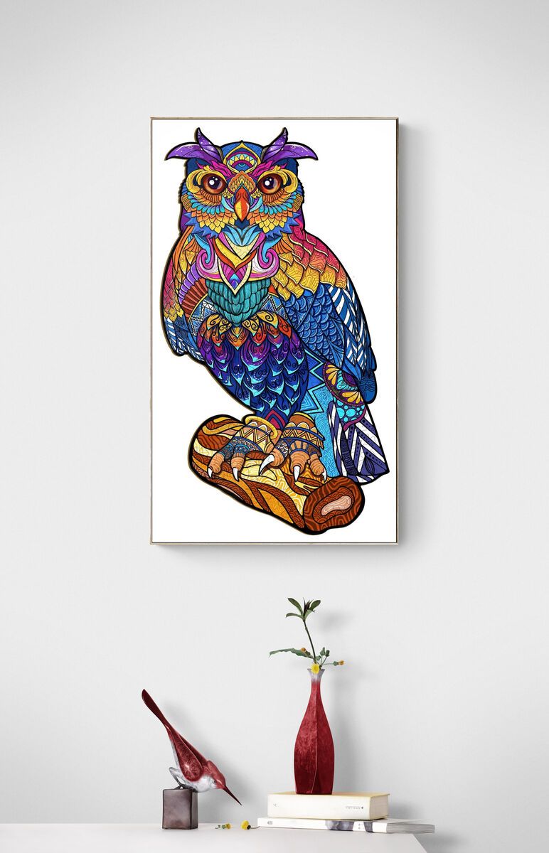 Stately Owl Wooden Jigsaw Puzzle