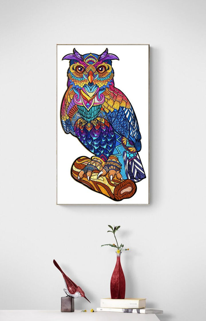 Stately Owl Wooden Jigsaw Puzzle