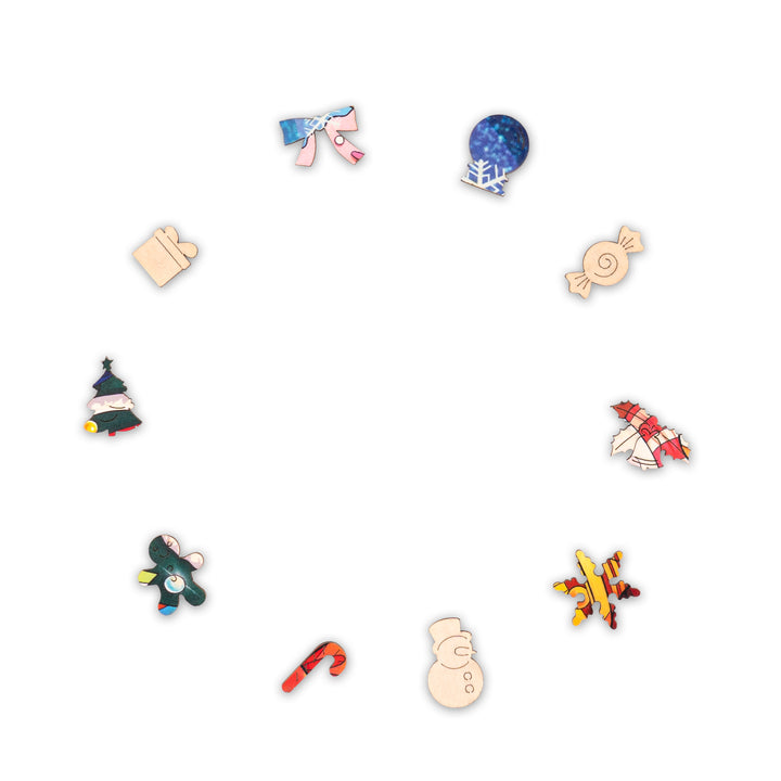 Christmas Crystal Ball Wooden Jigsaw Puzzle