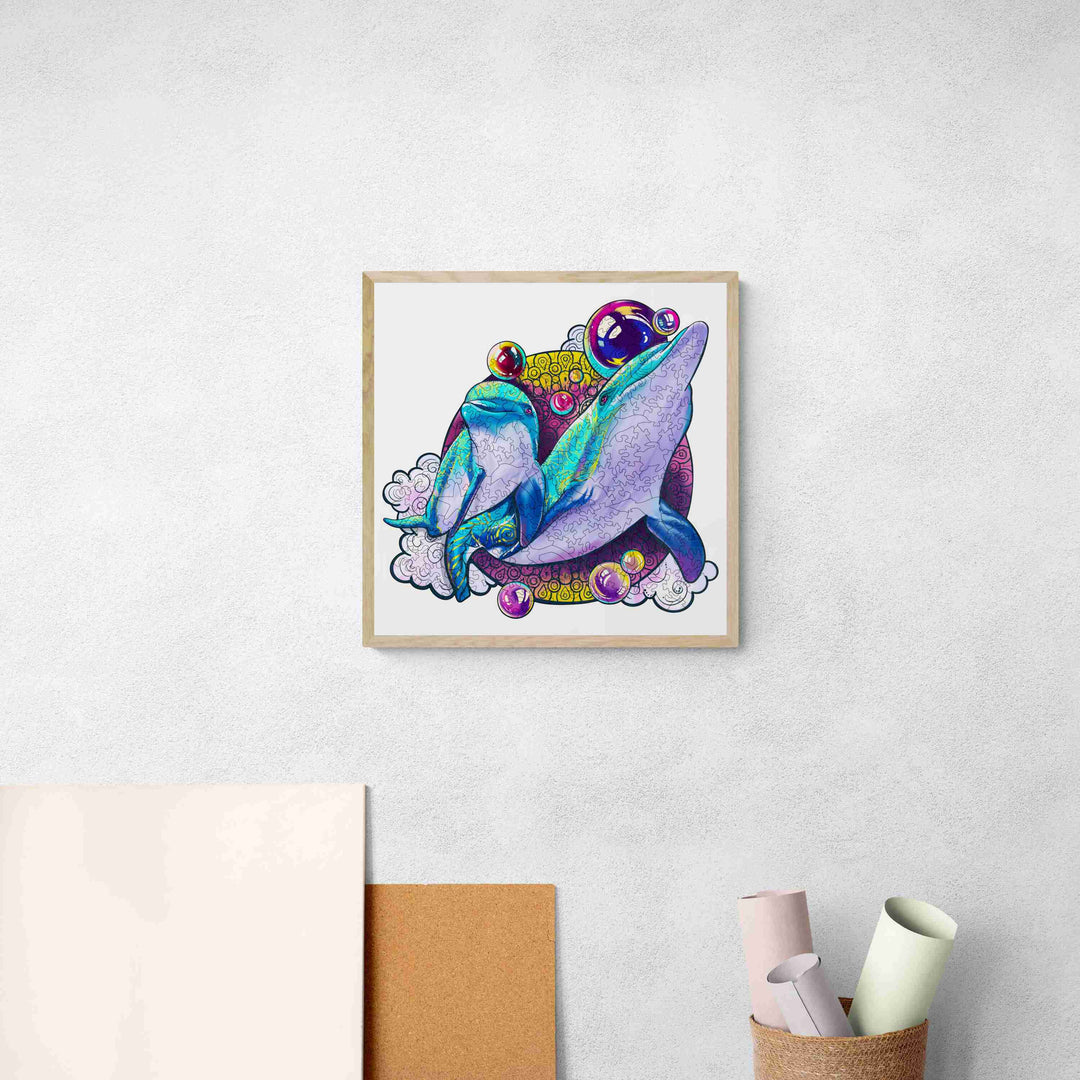 Joyful Dolphin Wooden Jigsaw Puzzle