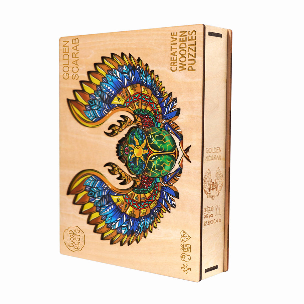 Golden Scarab Wooden Jigsaw Puzzle