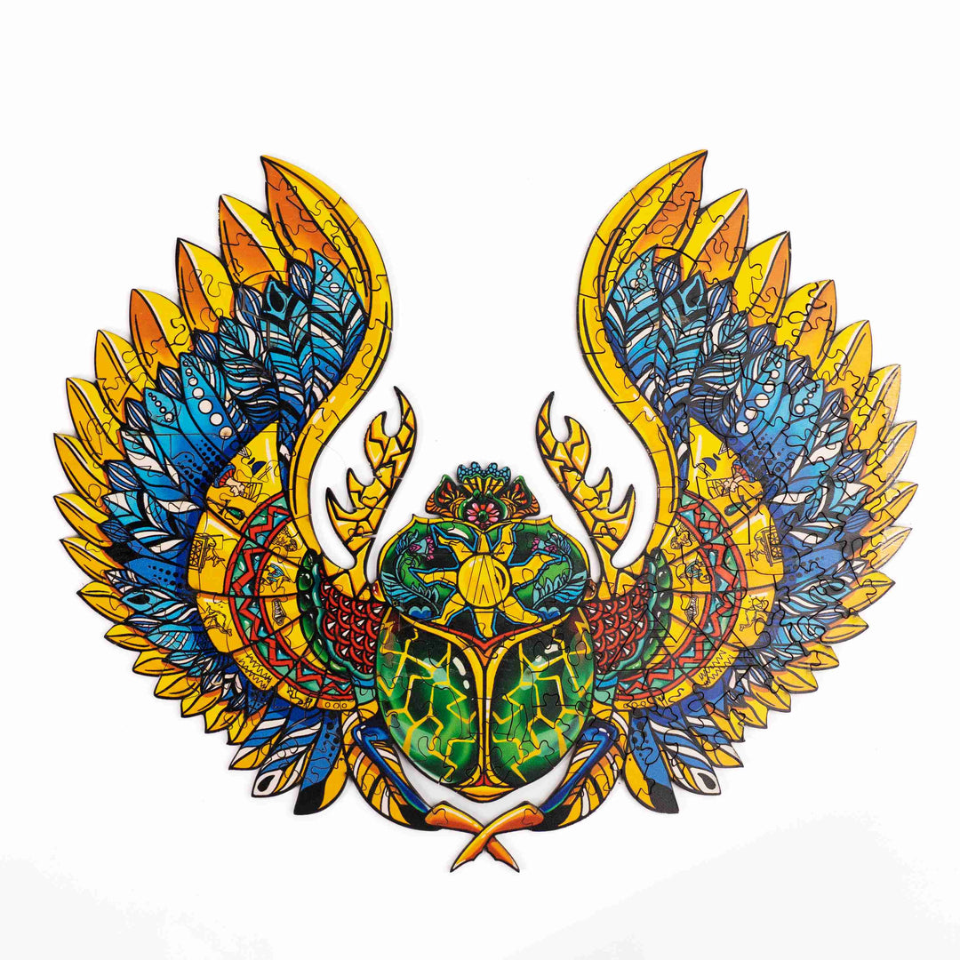 Golden Scarab Wooden Jigsaw Puzzle