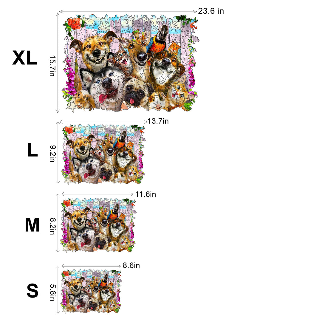 Paw-some Friends Wooden Jigsaw Puzzle