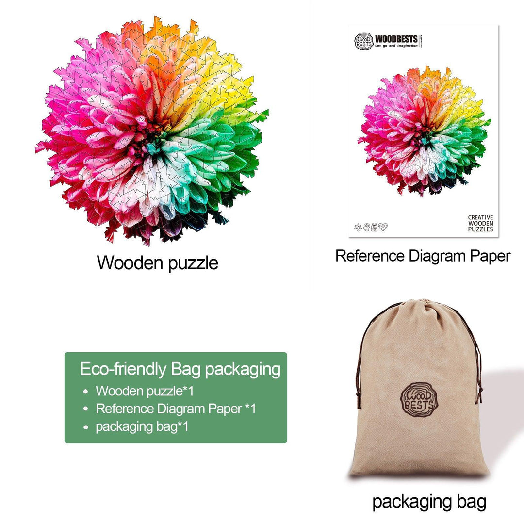 Blooming Flowers Wooden Jigsaw Puzzle