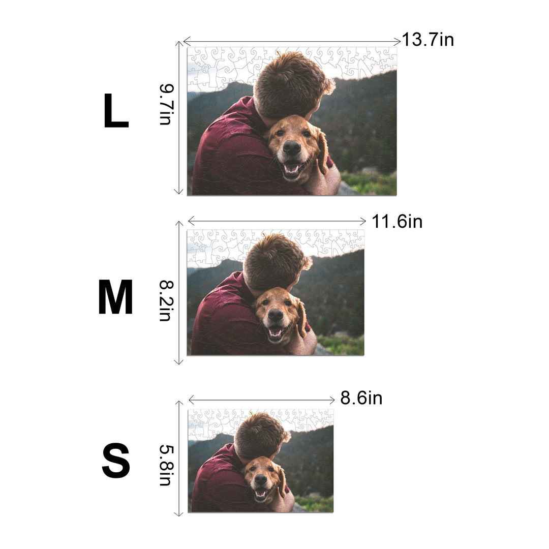 Personalized Photo Wooden Puzzle - Pet Lover Theme