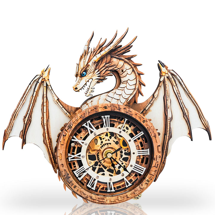 Antiker Drache – DIY Holzuhren, 3D Puzzle Bastelset