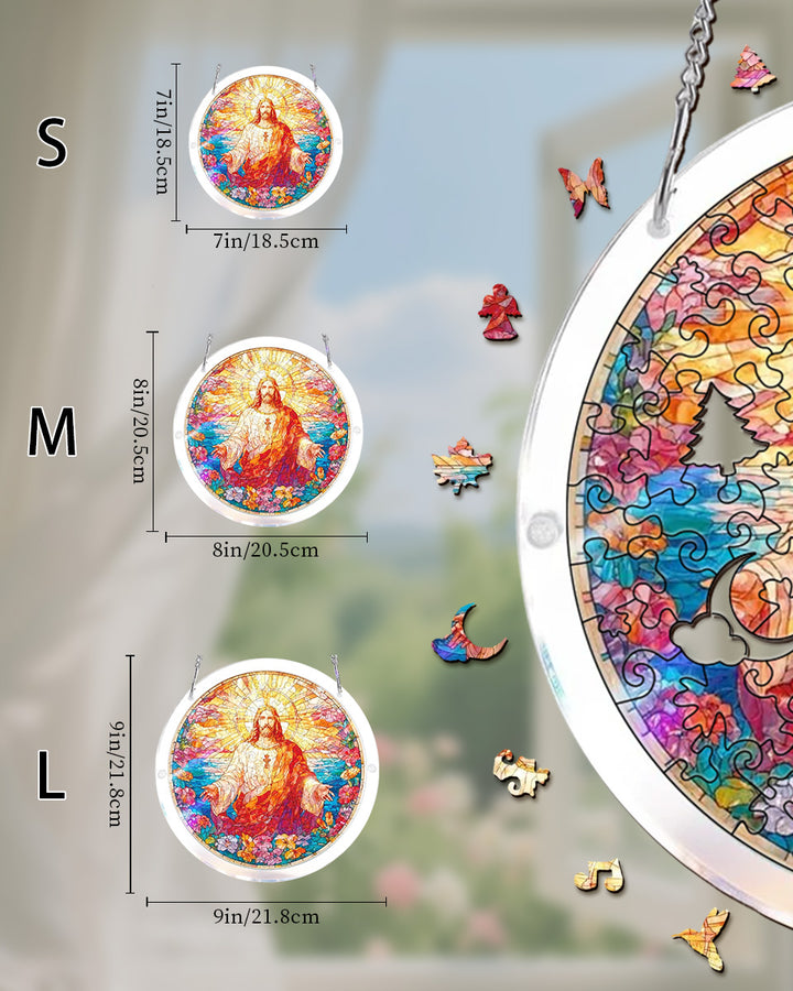 Acrylic Jigsaw Puzzle Suncatcher - Holy Light of Jesus