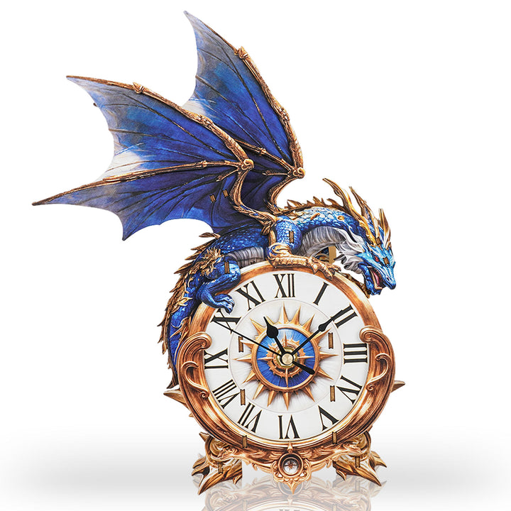 Blue Dragon – DIY Holz-Uhr, 3D Puzzle Bastelset