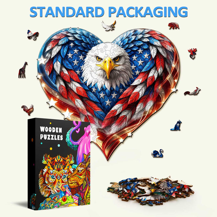 Puzzle en bois Eagle-2 patriotique