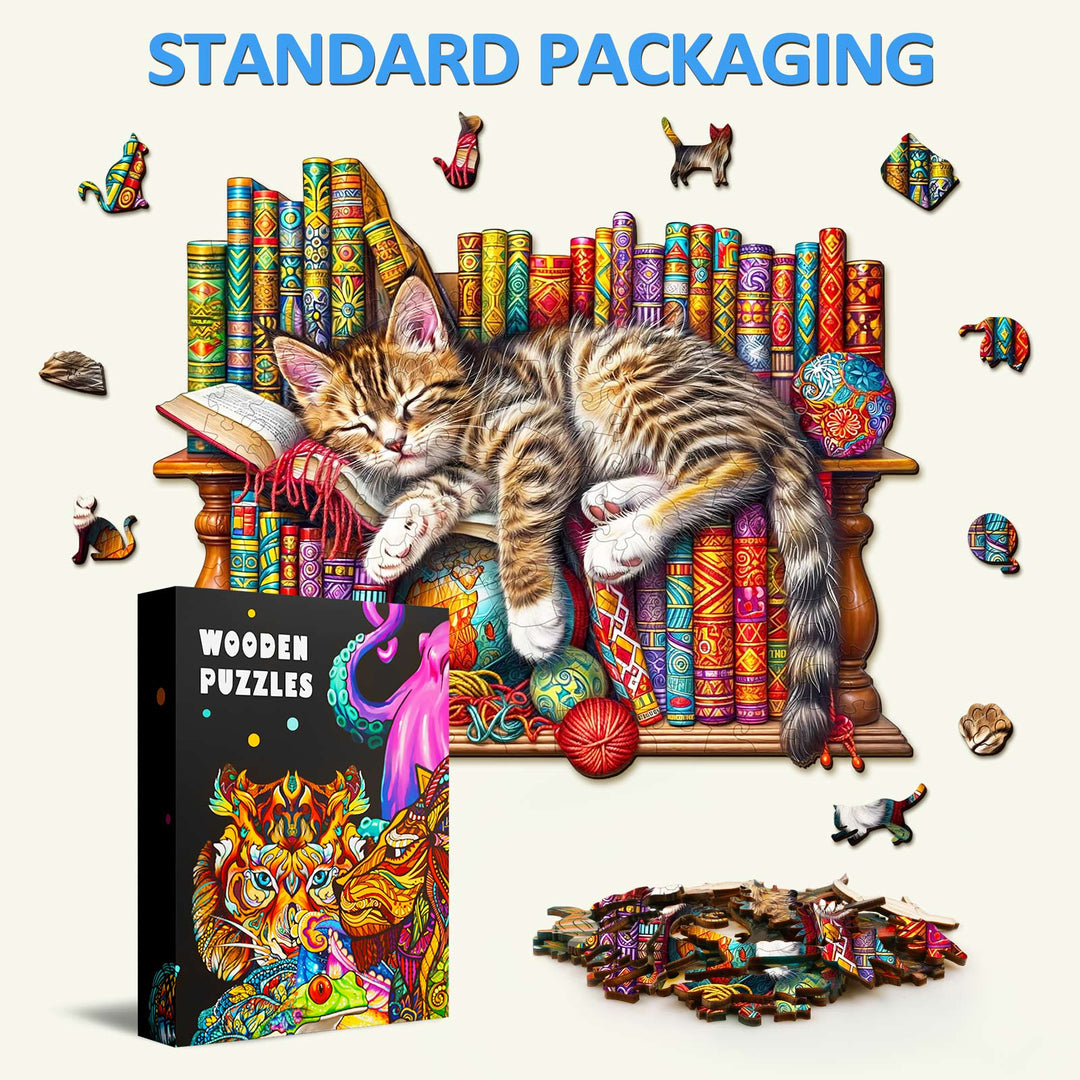 Puzzle en bois Cat-Li rêveur