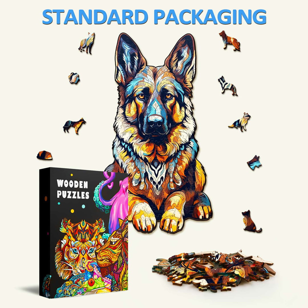 Deutscher Schäferhund Holzpuzzle