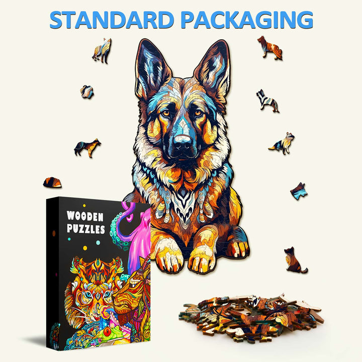 Deutscher Schäferhund Holzpuzzle