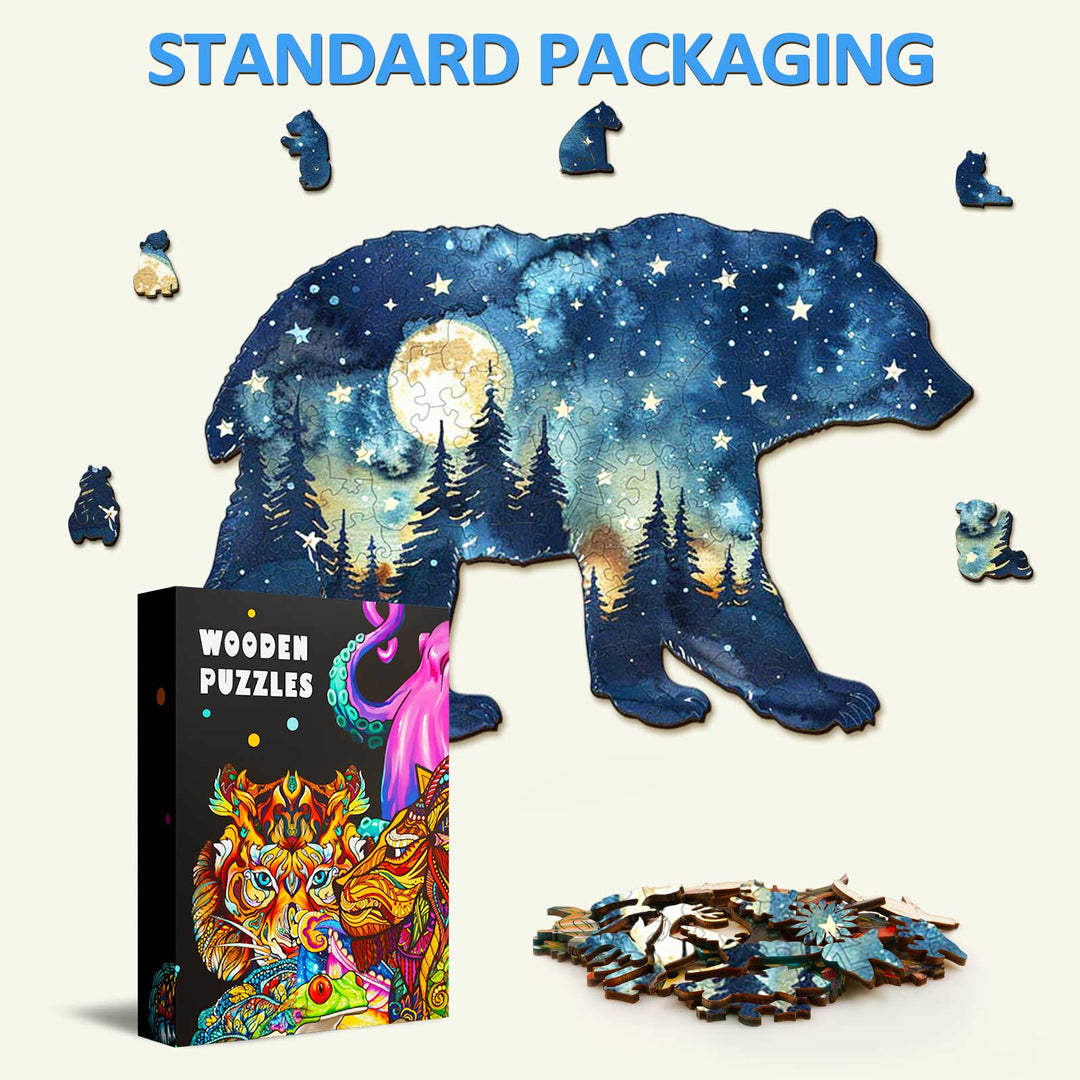 Astral Bear Wooden Jigsaw Puzzle